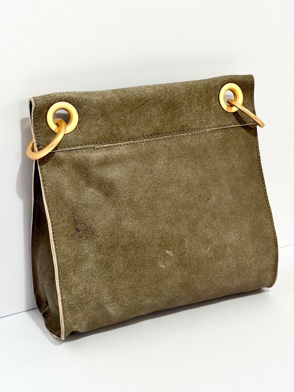Hammitt Tony Medium Crossbody Bag In Pewter Leather With Brushed Gold Hardware - Picture 12 of 12